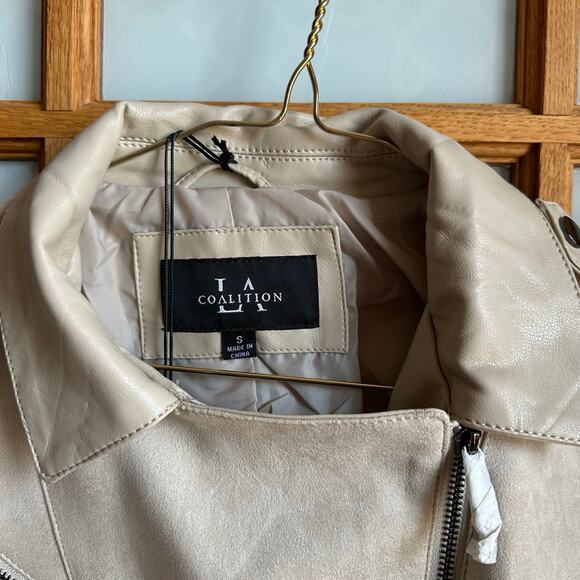 NWT! LA Coalition Women’s Sz Sm Faux Suede Long Sleeve Faux Pockets Zip Jacket - Picture 10 of 15